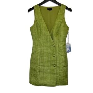 Majorelle Tweed Mini Dress Pear Green PERFECT FOR THE HOLIDAYS